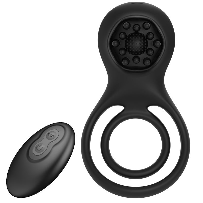 Cock Ring Vibrator with Clitoral Stimulator