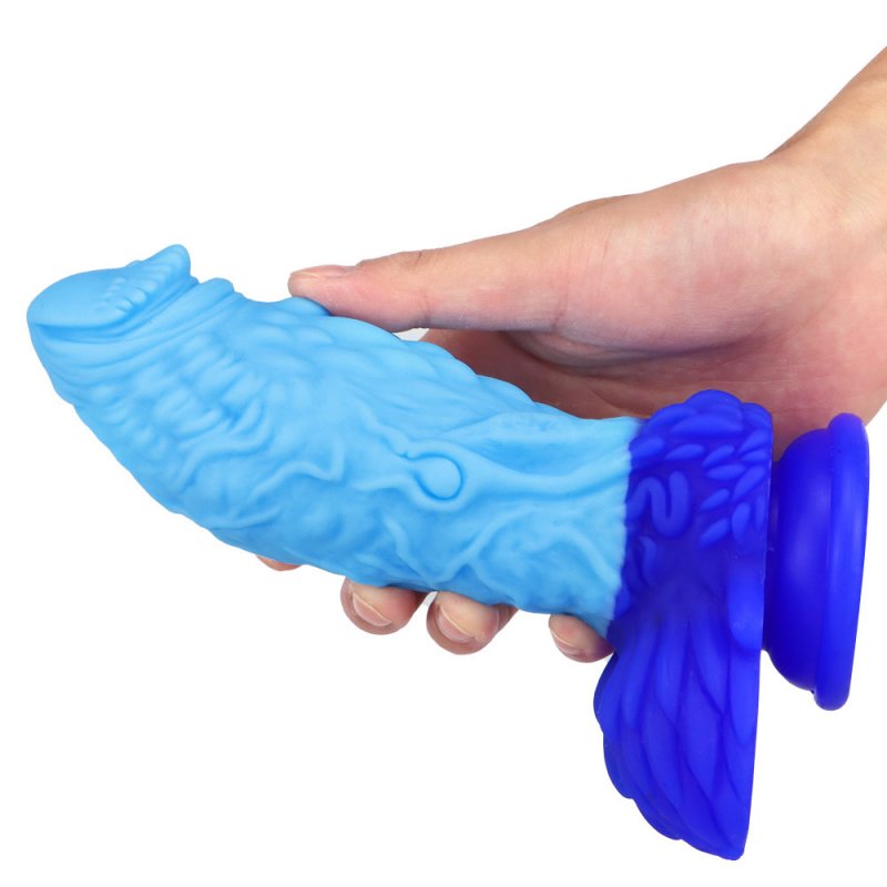 Pangolin Lifelike Silicone Dildo - Blue