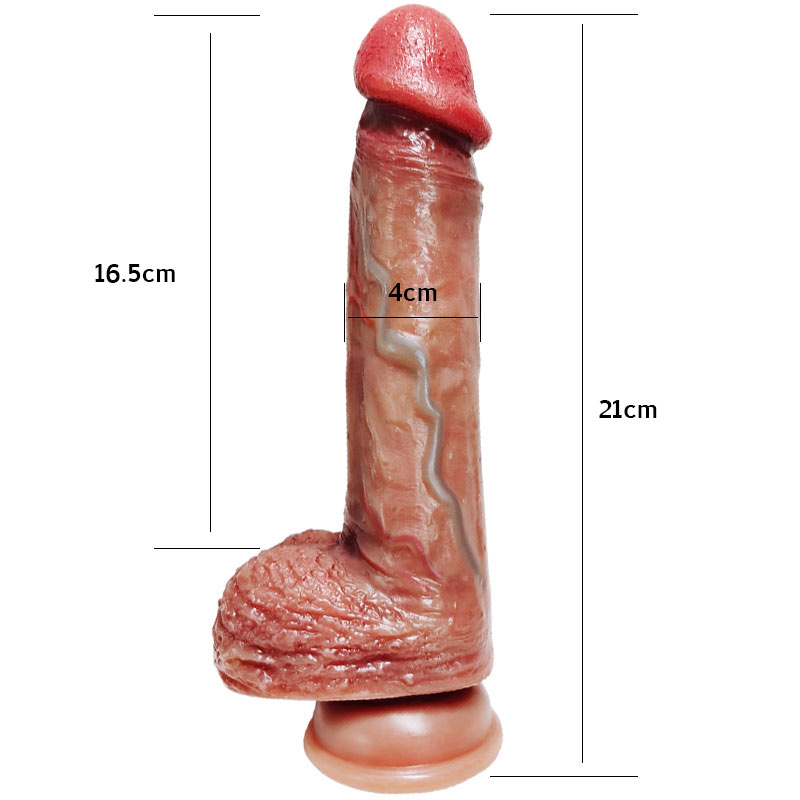 Liquid realistic silicone dildo 8.26 inch - true muscle bully