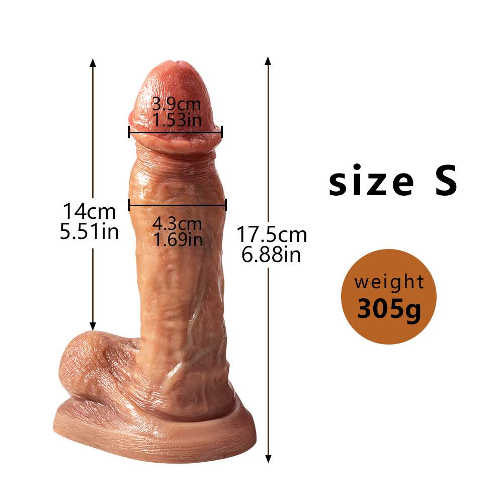 lifelike silicone dildo 6.88 inch - S