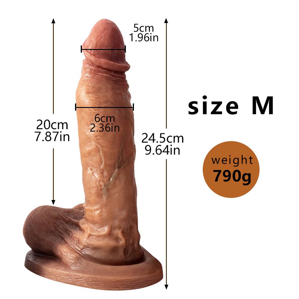 Realistic silicone dildo 9.64 inch - M