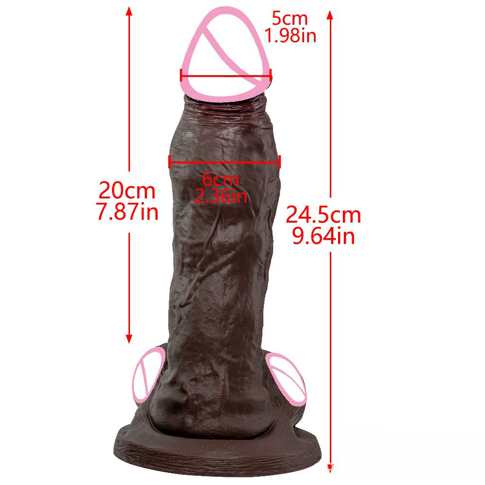 Realistic silicone dildo 9.64 inch - M