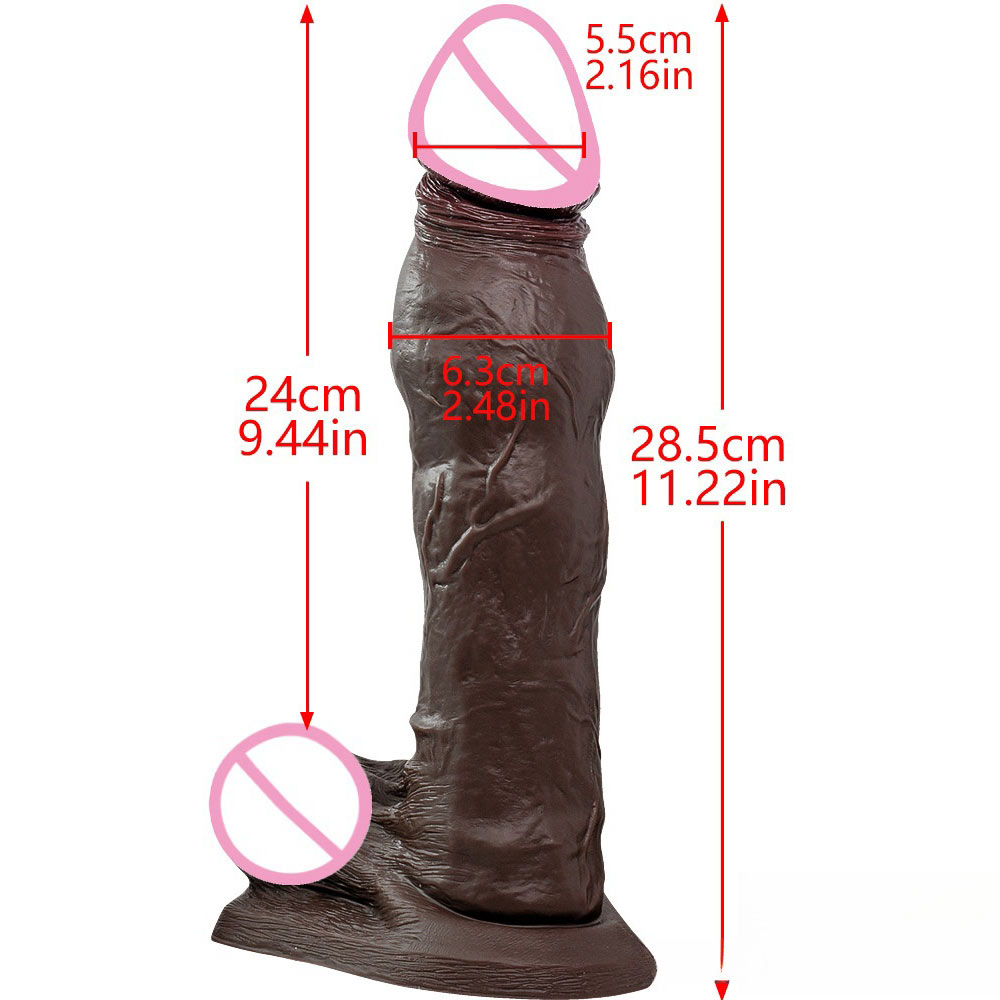 Realistic silicone dildo 11.22 inch - L