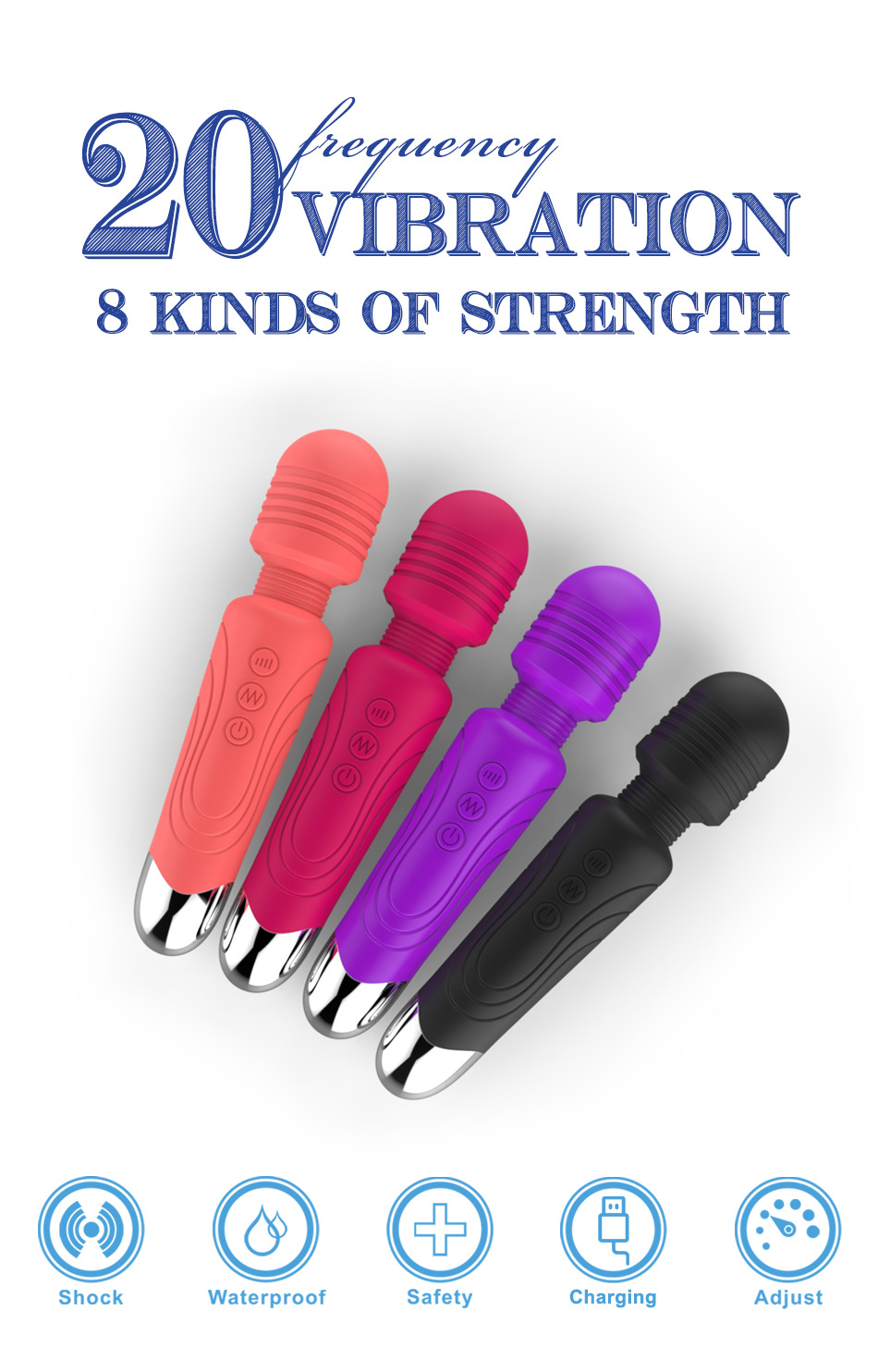 20 frequency vibration 8 kinds of strength G Spot Vibrator