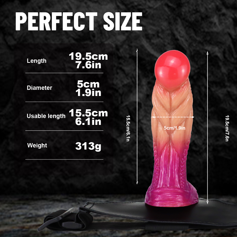 Female wearable liquid silicone dildo 7.6 "/1.9 inch Gay pull-up pants - Fierce bird