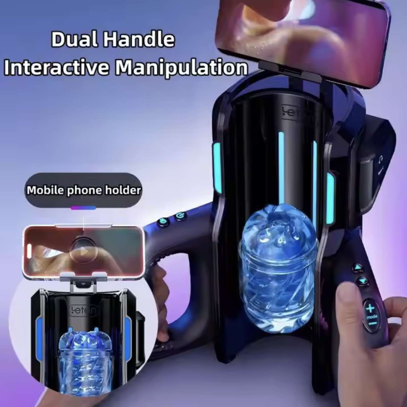 Power King 12times/s  Automatic Male Masturbator with Phone Holder