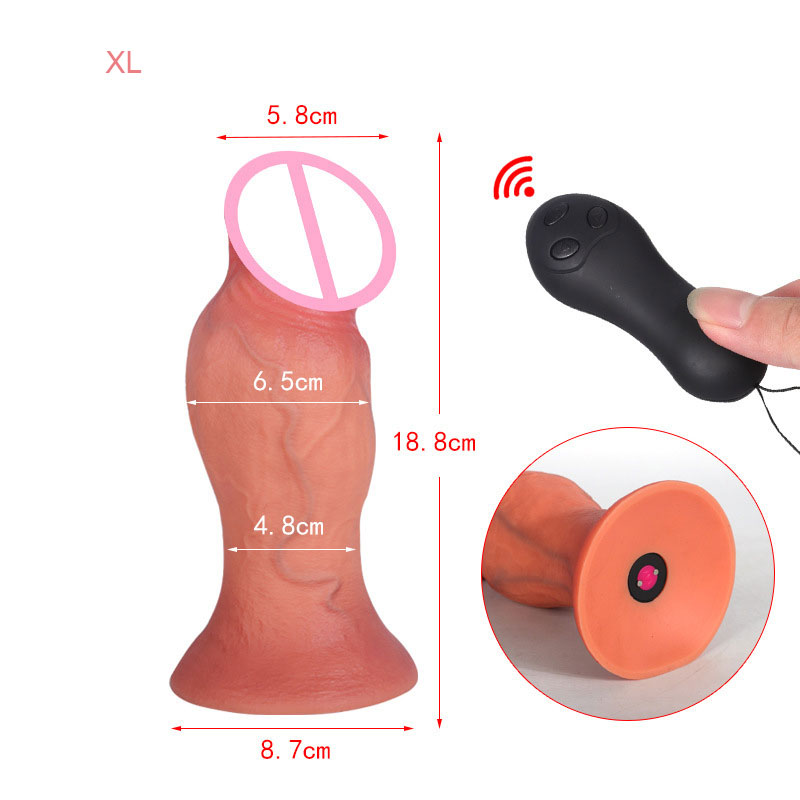 Realistic Thick Huge Mushroom Head Dildo Remote control vibration