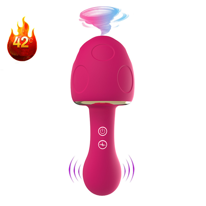 Mushroom Head Toy Female Masturbator Heating and Vibration