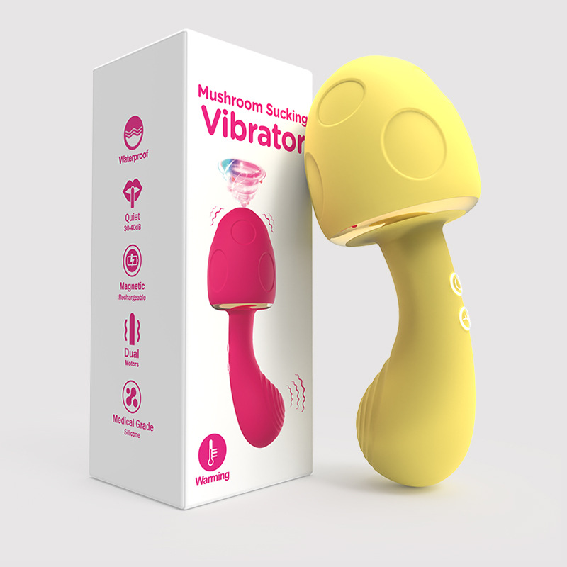 Mushroom Head Toy Female Masturbator Heating and Vibration