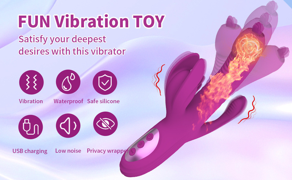 Telescopic Swinging Tongue Licking Warm Vibration Rod