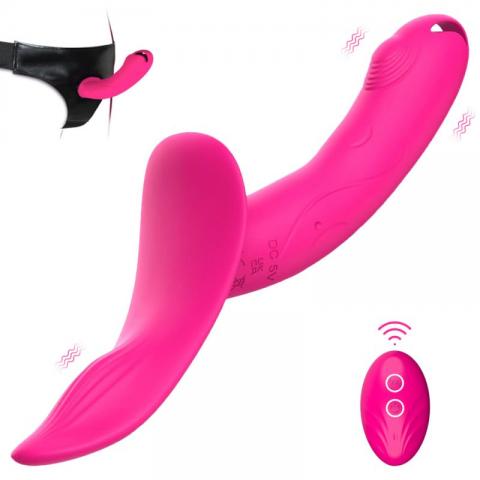 Wearable Double Vibrator Strap-on Dildo