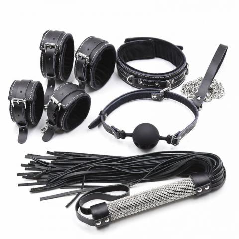 5 pcs Real Leather Bondage Kit